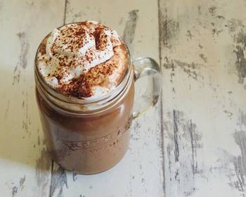 Ultimate, Prepare Chocolate Frappuccino with Whipped Coconut Cream Delicious Perfect