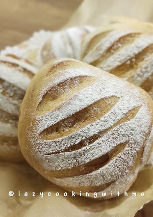 Foto resep Milk hearth bread / fresh cream bread / mirukuhasu