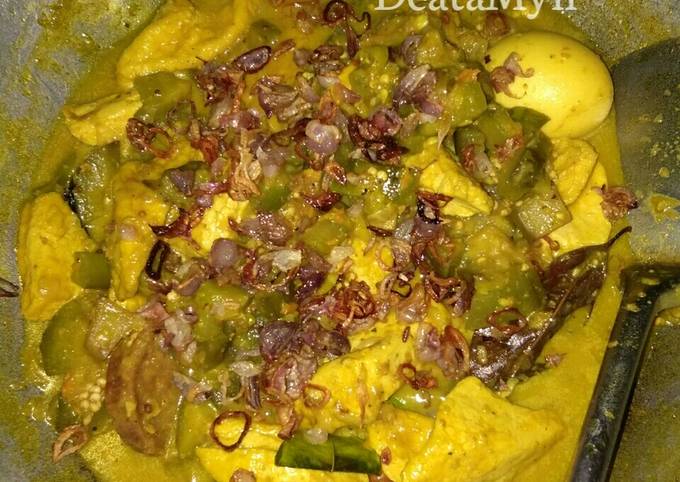 Ternyata begini lho! Resep buat Sayur Tahu Santan Kental  spesial
