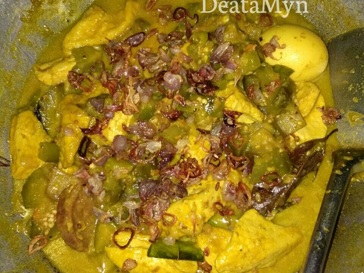 Ternyata begini lho! Resep buat Sayur Tahu Santan Kental  spesial