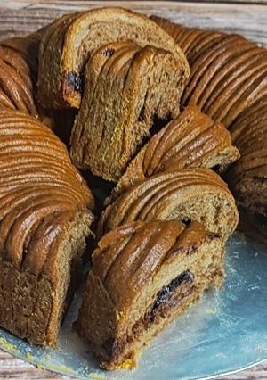 Foto resep Chocolate Wall Roll Bread, eggless