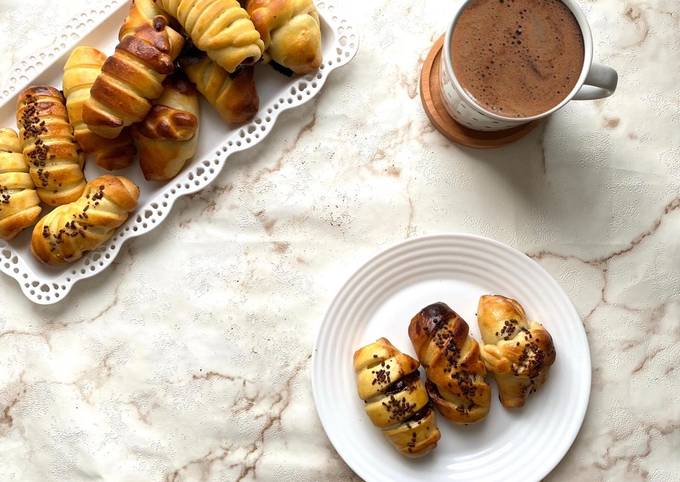 Resep Roti Isi Pisang Coklat Mini Anti Gagal