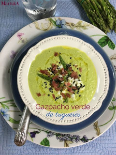 Una foto de Gazpacho verde de trigueros