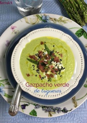 Una foto de Gazpacho verde de trigueros