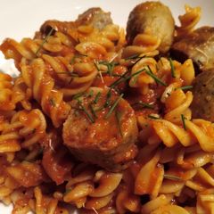 A picture of Sausage Pasta.