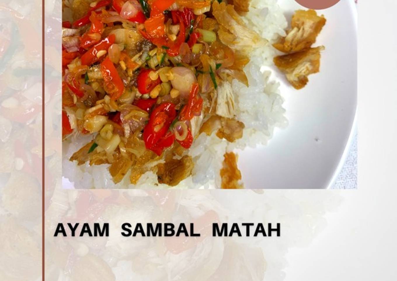 Ayam suwir sambel matah