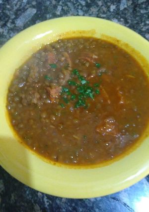 Una foto de Guiso de lentejas
