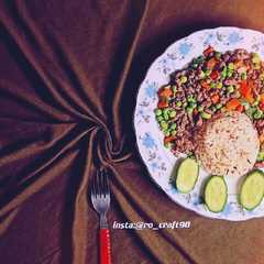 البسلة السوتيه باللحم والكرات 😋🍛-レシピのメイン写真