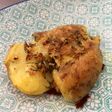 Papas aplastadas crujientes