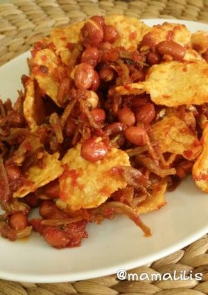 Foto resep Sambalado teri kacang emping