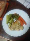 Pechuga de pollo con verdura cocida