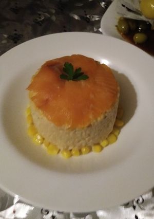 Une photo de Salade de riz au saumon fumé