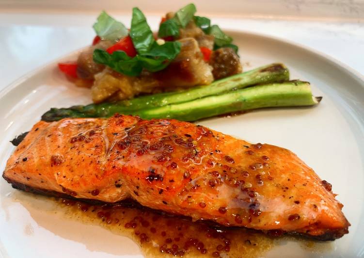 Steps to Make Perfect Salmon with lemon mustard sauce