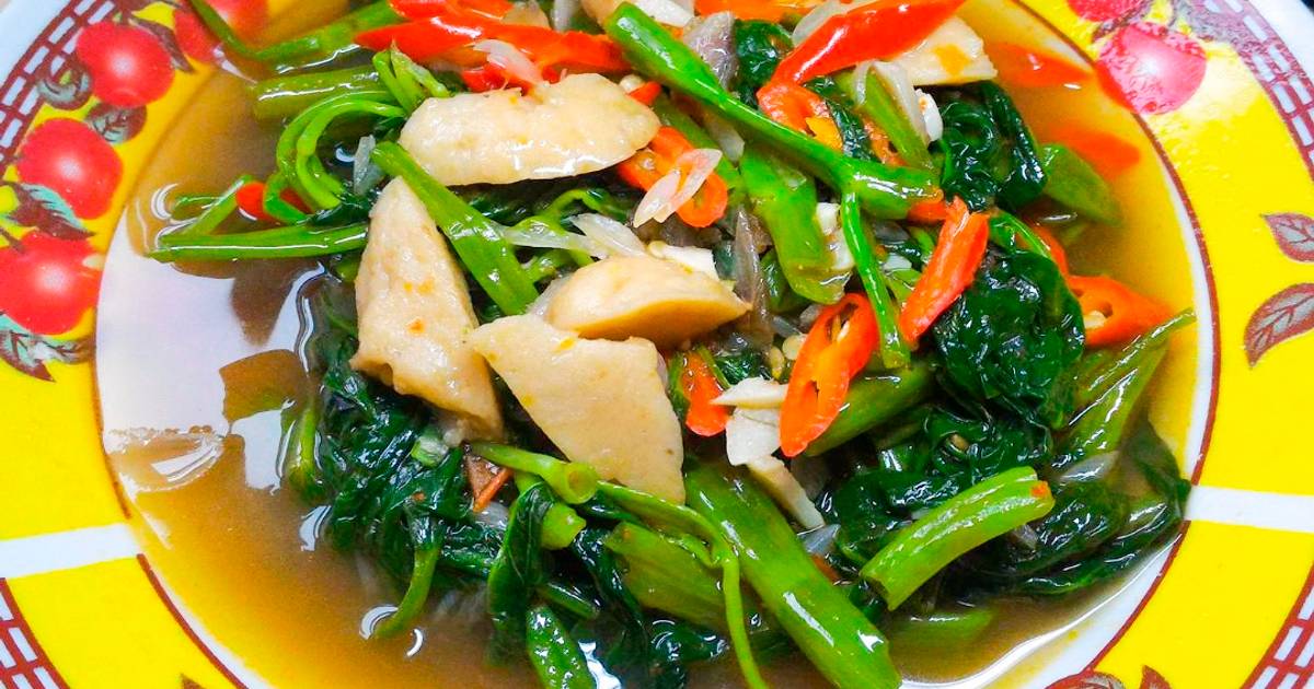 Resep Tumis Kangkung Bakso Mudah Irit Dan Praktis Oleh Khalimah Kitchen