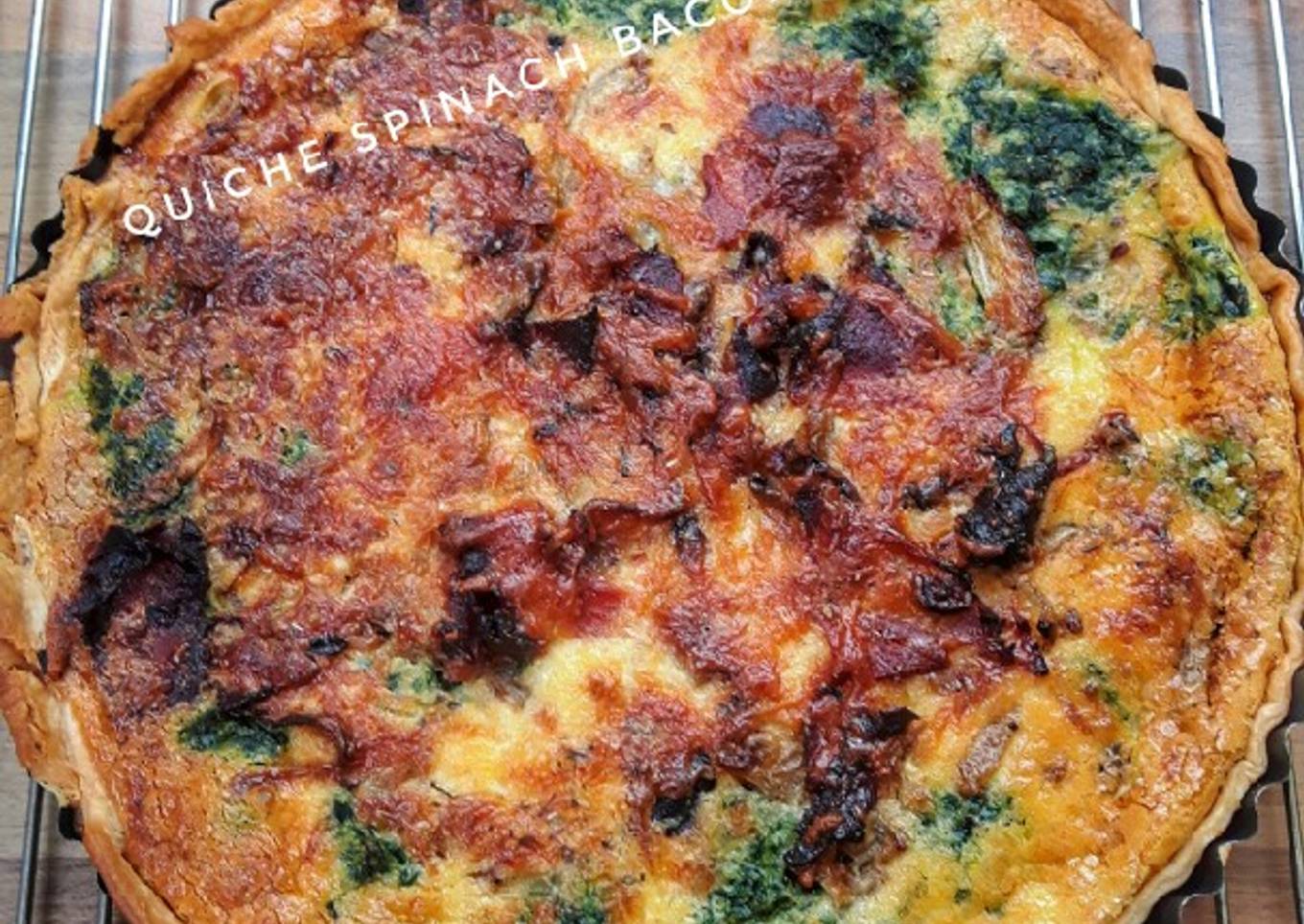 Quiche Spinach Bacon kalkoen