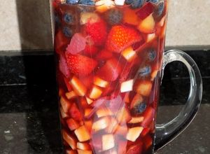 Una foto de Ponche de frutas rojas para Las Fiestas