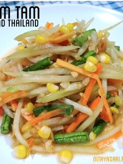 Foto resep Som Tam Salad Thailand (pepaya)