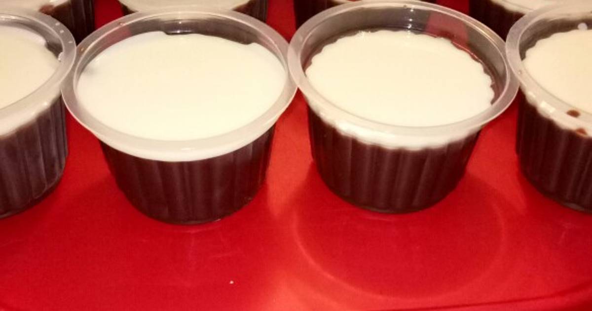 Resep Puding coklat vla vanila ala kfc # susan mellyani 