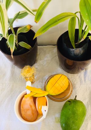 A picture of Mango popsicles.
