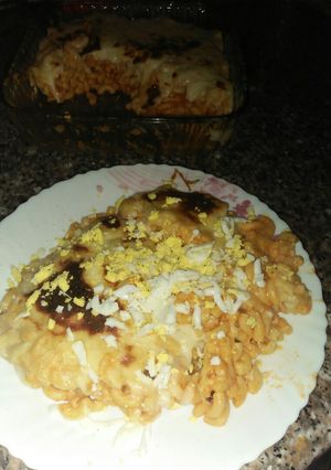 صورة لوصفة معكرونة بصلصة الجبن