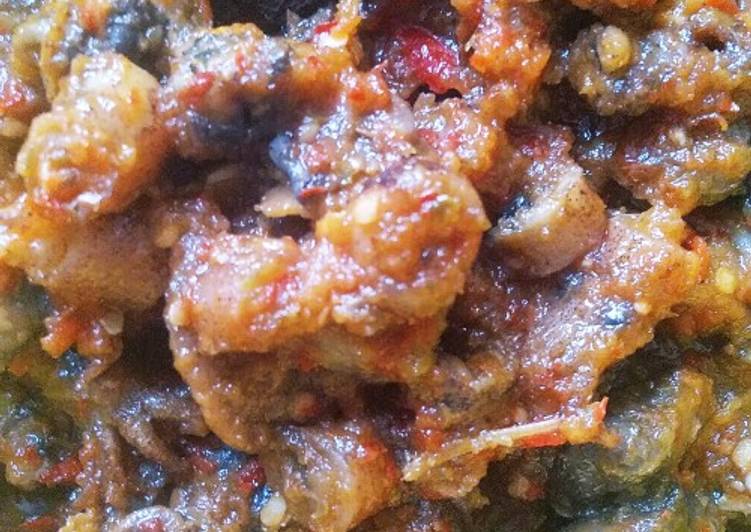 Kerang sotong kering balado