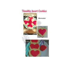 Vanilla heart cookies A picture of Vanilla heart cookies.