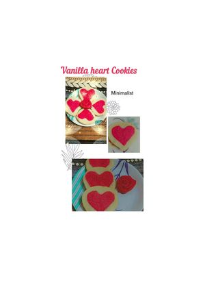 A picture of Vanilla heart cookies.