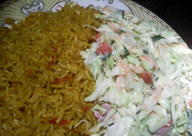 Step-by-Step Guide to Prepare Any-night-of-the-week Jollof rice and colslow