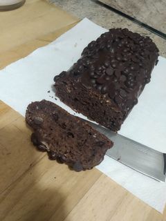 Una foto de Banana bread de chocolate y avena (sin harina)