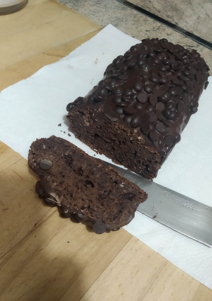 Una foto de Banana bread de chocolate y avena (sin harina)
