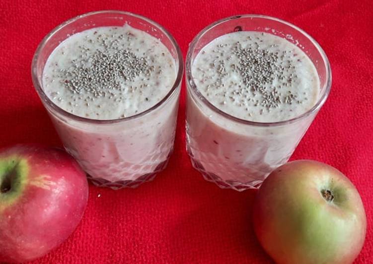 Steps to Make Super Quick Homemade Chia seeds apple smoothie