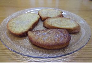 Una foto de Torrijas sin azúcar. Aptas diabéticos