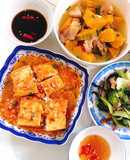 Đậu hủ dồn thịt sốt cà chua