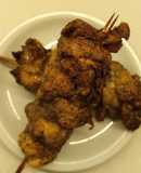 Double chicken skewers