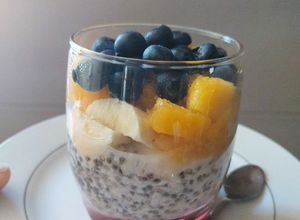 Una foto de Pudin de chía y avena