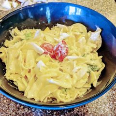 Chicken Sausage Zucchini Alfredo A picture of Chicken Sausage Zucchini Alfredo.
