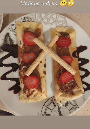 Una foto de Crepes dulces con toque afrutado