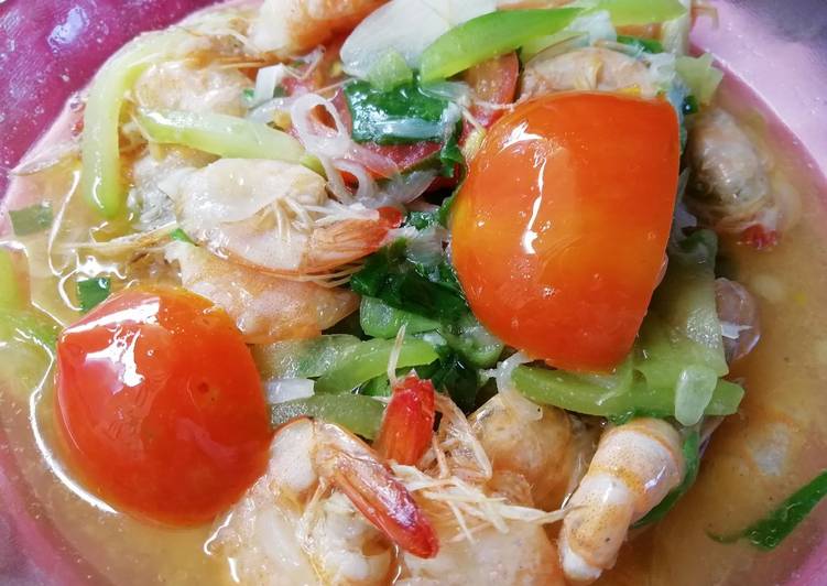Cara Gampang Membuat Tumis labu udang kuah yang Enak