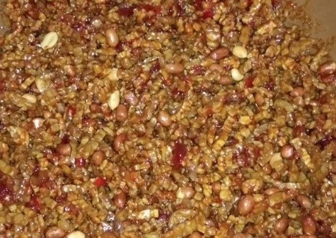 Resep Kering Tempe Kacang Pedas Manis Oleh Rina Nurita - Cookpad