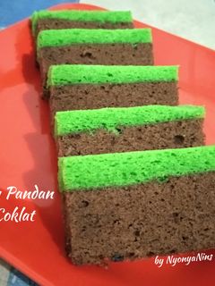 Foto resep Bolu Kukus Pandan Coklat