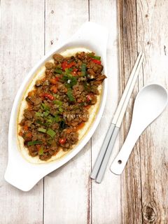 Foto resep Steam tahu daging cincang