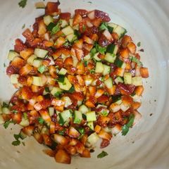A picture of Strawberry salsa.