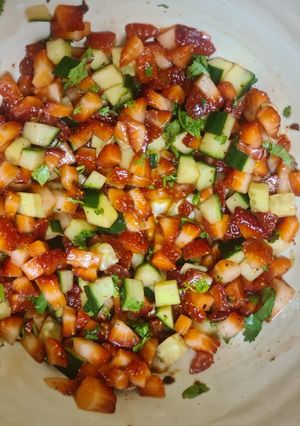 A picture of Strawberry salsa.