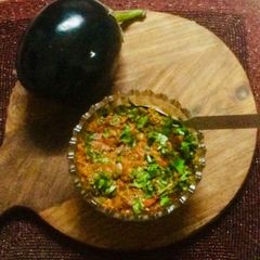 A picture of Baigan ka Bhartha.