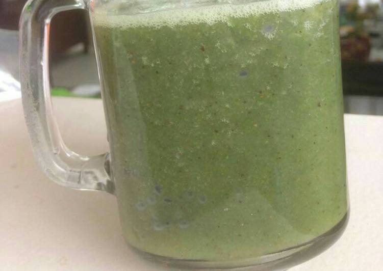 Resep Jus selasih pisang kiwi bayam yang Menggugah Selera