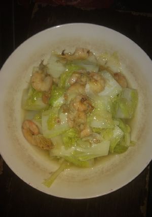 Foto resep Tumis sawi putih udang