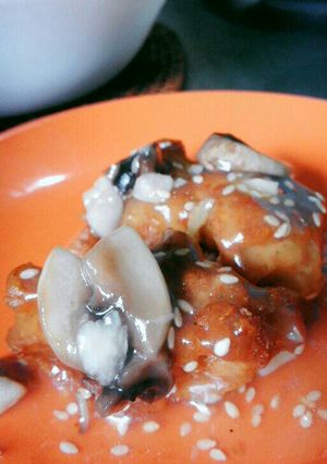 Foto resep TUNA CRISPY saus Manis (Jamur, Madu & Wijen)