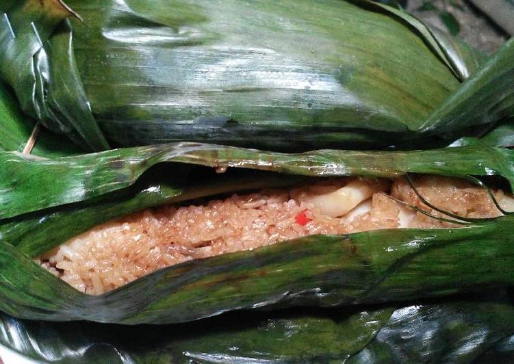 Pepes bakar nasi cumi