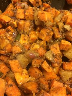 A picture of Sweet Potato Hash.