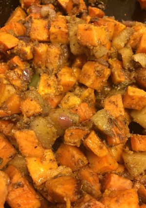 A picture of Sweet Potato Hash.